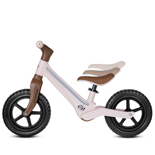 Беговел Cityride, модель CR-BB-07, рама пластик, колеса PU 12", свет, цвет бежевый-коричневый в Джамбо Тойз #5