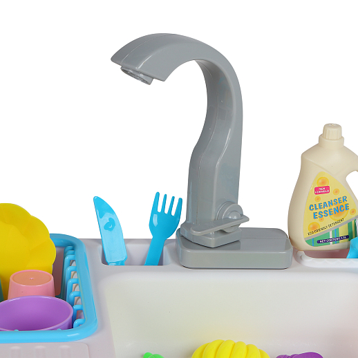 Набор Кухня детская игровая, игруш. раковина с водой, на бат., цв.красный, в компл. 18 предметов, в/к 55*8*32 см в Джамбо Тойз #4