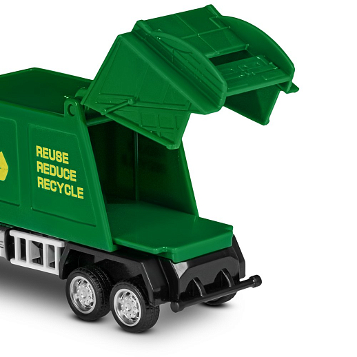 ТМ "Автопанорама" Машинка металлическая 1:72 VOLVO FM мусоровоз, белый, откр. двери, инерция, в/к 17,5*13*6,5 см в Джамбо Тойз #14
