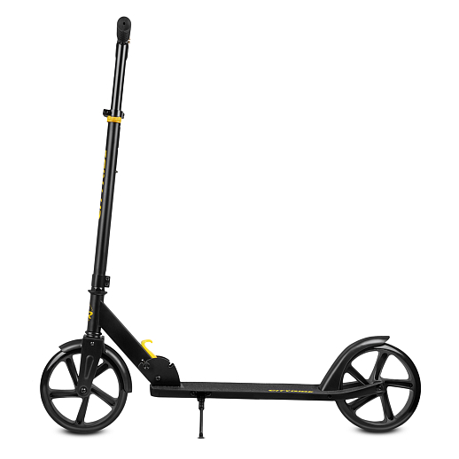 2хкол. самокат CITYRIDE, сталь 100%, грипсы 135мм TPR, колеса PU 200/200 мм. Черный в Джамбо Тойз #4