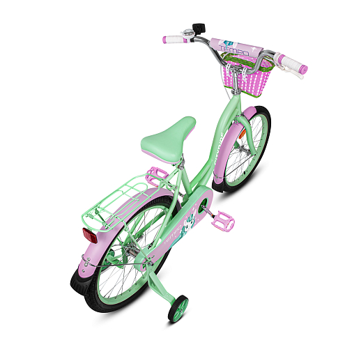 Детский велосипед "City-Ride Tempo". Рама - сталь, стальн.обод 20", шины 2,125, страховочные колеса, корзинка в Джамбо Тойз #4
