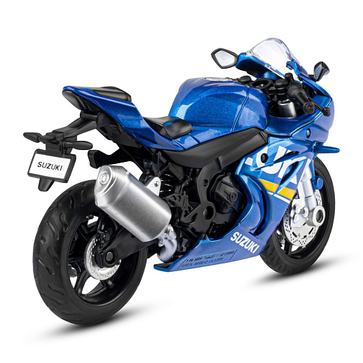 ТМ "Автопанорама" Мотоцикл металлический 1:18 SUZUKI GSХ-R1000, синий, свободный ход колес, в/к 9,2 х 4,5 х 14 см в Джамбо Тойз #5