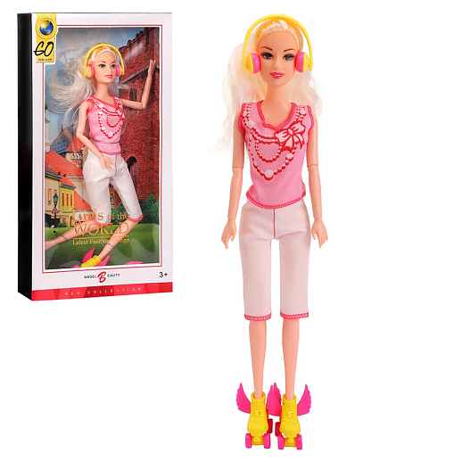Кукла "Спортсменка" с шарнирными руками и ногами, в комплекте аксессуары, в/к 23*5,5*32,5 см в Джамбо Тойз