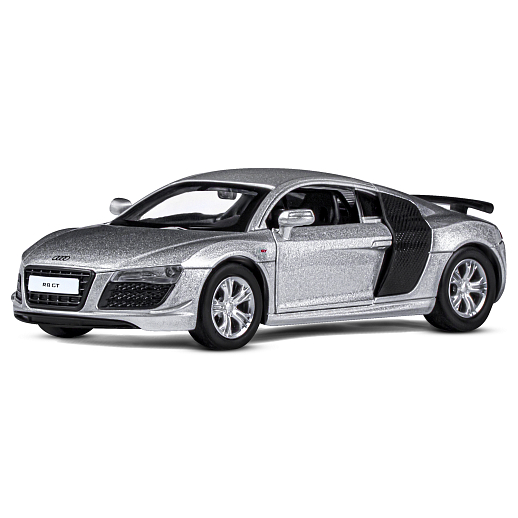 ТМ "Автопанорама" Машинка металлическая 1:43 Audi R8 GT, серебро, откр. двери, инерция, в/к 17,5*12,5*6,5 см в Джамбо Тойз #2