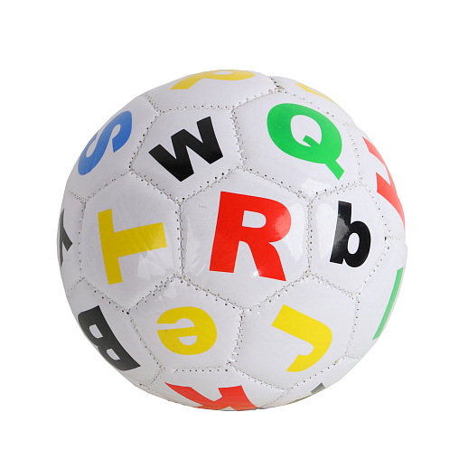 Мяч футбольный №2, диаметр 15 см, 100г, 4 цвета, "Алфавит", ПВХ,  в ассорт в Джамбо Тойз #2