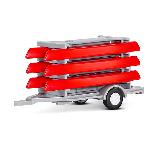 ТМ "Автопанорама" Машинка металлическая 1:43, LADA LARGUS серая, откр. 2 двери., инерция + прицеп с лодками в Джамбо Тойз #18