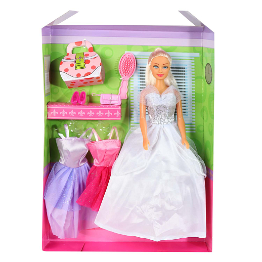 Кукла "Дефа",  "Невеста" в свадеб. платье с аксесс., в/к 23*5.5*33 см в Джамбо Тойз #2