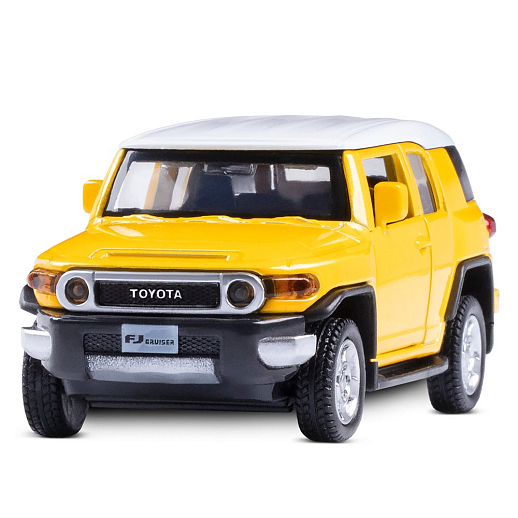ТМ "Автопанорама" Машинка металлическая 1:43 Toyota FJ Cruiser, желтый, откр. двери, инерция, в/к 17,5*12,5*6,5 см в Джамбо Тойз #2