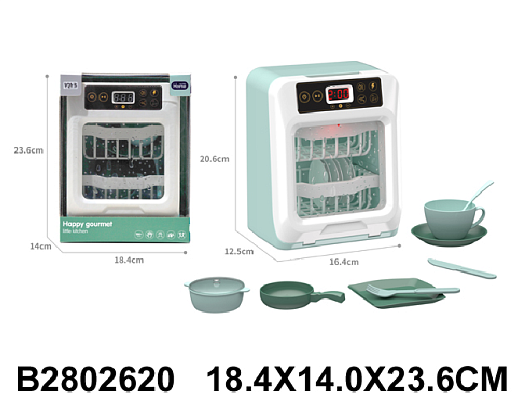 Игрушечная бытовая техника "Посудомоечная машина" мятная,  на бат., в б/к 18*15*21.5 см в Джамбо Тойз #3