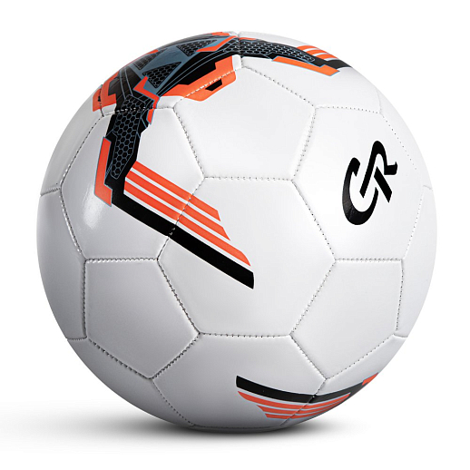 Футбольный мяч CR, машинная сшивка, PVC, размер 5, резиновая камера, белый-оранжевый-синий, в/п в Джамбо Тойз #3