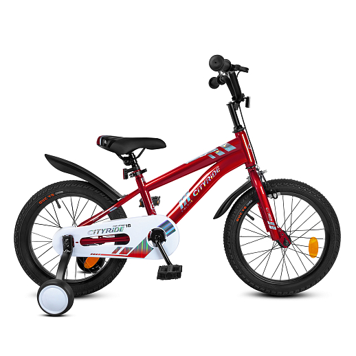Велосипед CITYRIDE 16", модель CR-B2-07F41, рама сталь, обода алюминий, ножной тормоз, балансирные колёса, цвет красный хамелеон в Джамбо Тойз #7