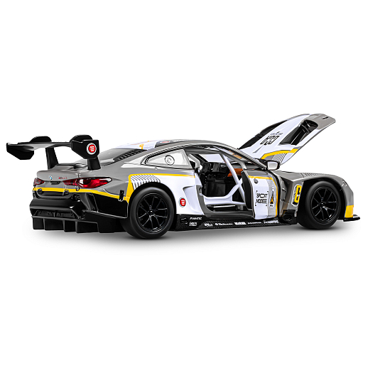 ТМ "Автопанорама" Машинка металлическая, 1:24 BMW M4 GT3, серый, откр. двери и капот, свет, звук, свободный ход колес, в/к 24,5х12,5х10,5 см в Джамбо Тойз #17