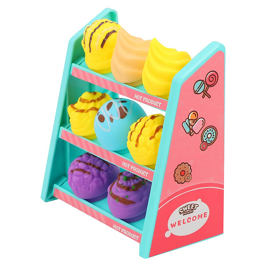 Игровой набор "Кафе", в комплекте игрушечные продукты, касса, аксессуары, в/п 28х18х5 см в Джамбо Тойз #5