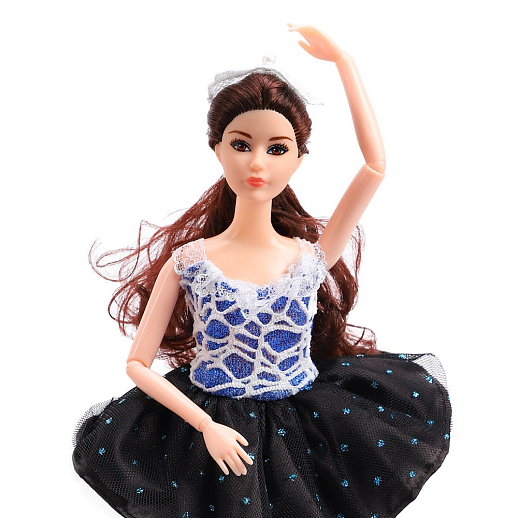 Кукла "Балерина", с шарнирными руками и ногами в синем платье, в/к 17*8*32,5 см в Джамбо Тойз #2
