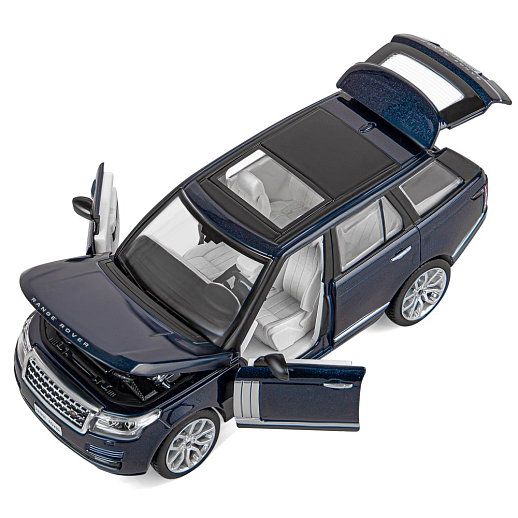 ТМ "Автопанорама" Машинка металлическая 1:26 Range Rover, синий перламутр, откр. двери, капот и багажник, свет, звук, свободный ход колес, в/к 24,5*12,5*10,5 см в Джамбо Тойз #12
