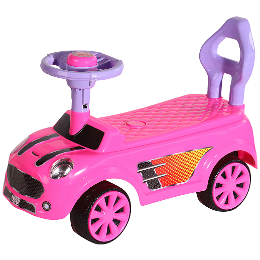 ТМ "Компания Друзей" Каталка Толокар Машина розовая с клаксоном на руле, в/к 54х48х23 см в Джамбо Тойз