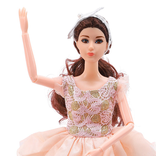 Кукла "Балерина", с шарнирными руками и ногами в кремовом платье, в/к 17*8*32,5 см в Джамбо Тойз #2