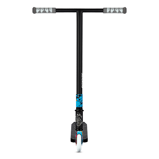 Трюковый самокат CITYRIDE, T-bar сталь 50*53см, дека алюм.48*10см, колеса PU 86A 100мм, пластик диск, вилка резьб., хомут 4б., цвет черный/краска  в Джамбо Тойз #4