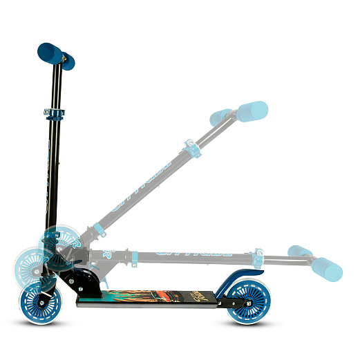 2хкол. самокат CITYRIDE HW 120, ал. 50/50% , t-bar алюм, дека сталь, грипсы 95мм TPR, колеса PVC со светом  120/120 мм в Джамбо Тойз #6