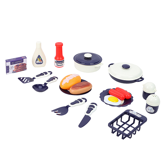Набор "Игрушечные продукты и посуда", в банке 15х15х17,3 см в Джамбо Тойз #4