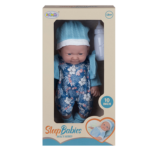 Пупс 25 см. в комбинезоне с кофточкой, в комплект. с бутылочкой,в/к 16*8,7*31 см в Джамбо Тойз #3