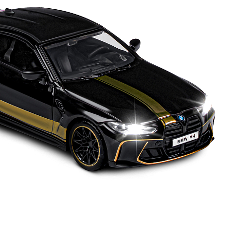 ТМ "Автопанорама" Машинка металлическая 1:32 BMW M4 (G82), черный, открываются двери, свет, звук, инерция, в/к 19*9*7 см в Джамбо Тойз #2