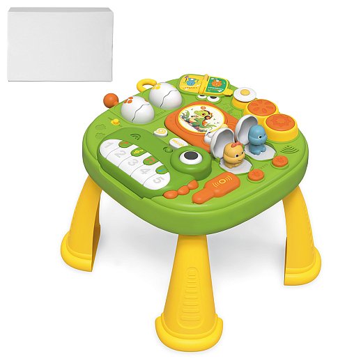 ТМ "Smart baby" Игровой стол "Динозаврик" с пианино, Шаинский, чип, со свет.и звук.эфф., зеленый, в б/к в Джамбо Тойз