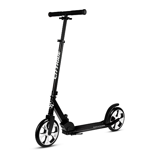 Двухколесный самокат CITYRIDE 200, в/к, ал. 50/50%, t-bar сталь, грипсы 135мм TPR, колеса PU 200/200, 86A, подножка, abec 9  в Джамбо Тойз #2
