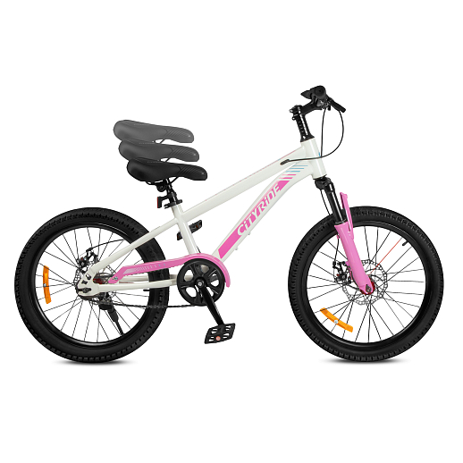 Велосипед двухколёсный CITYRIDE, модель CR-B2-12B, колеса 20", рама сталь, дисковые мех. тормоза, амортизационная вилка, обода сталь, цвет белый в Джамбо Тойз #11