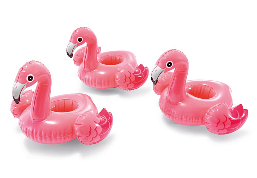 Плавающий держатель для напитков надувной, Intex "Фламинго", комплект из 3 шт., 20 х 25 см, 57500NP в Джамбо Тойз