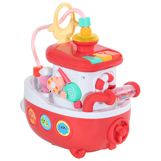 ТМ "Smart Baby" Развивающая игрушка "Кораблик" цвет красный, 29 звуков, стихов, мелодий. Сказки и потешки. Свет, звук, регулирующаяся громкость, в/к 26,5x17x26,8 см в Джамбо Тойз #3