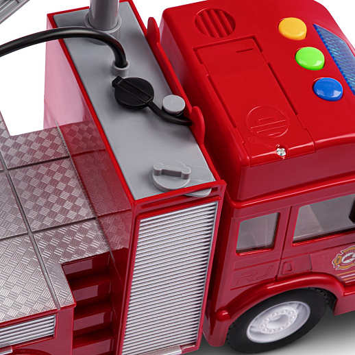 Фрикционная машина "Пожарная" на бат.,со светом и звуком, стреляет водой, красный, в/к 35,5х12,5х19,5 см в Джамбо Тойз #13