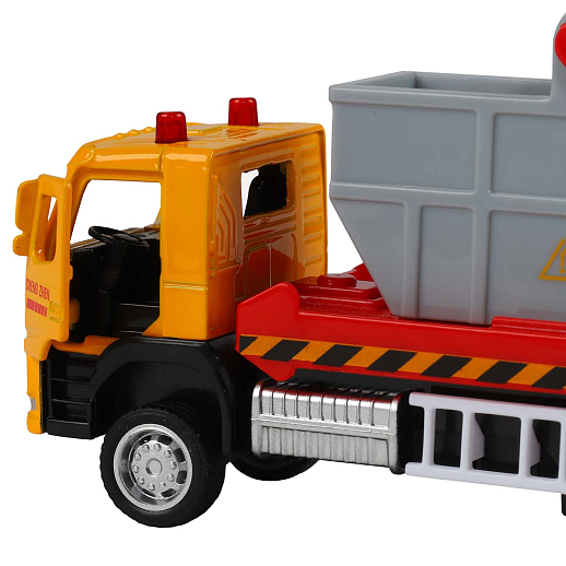 ТМ "Автопанорама" Машинка металлическая 1:72 VOLVO FM "Мусоровоз", желтый, откр. двери, инерция, в/к 17,5*13*6,5 см в Джамбо Тойз #7