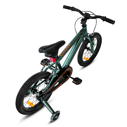 Велосипед двухколесный CITYRIDE, модель CR-B2-10FU, рама сталь, колеса алюминий 16", v-brake тормоза, встроенная в раму подсветка, балансирные колёса, цвет зеленый в Джамбо Тойз #4