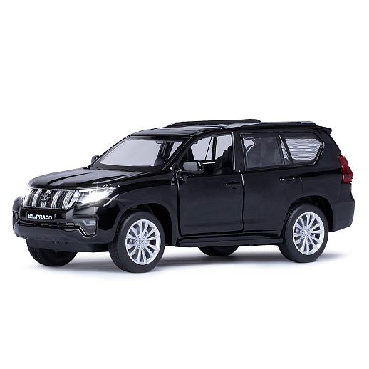 ТМ "Автопанорама" Машинка металлическая 1:32 Land Cruiser Prado, черный, свет, звук, откр. двери, капот и багажник, инерция, в/к 17,5*13,5*9 см в Джамбо Тойз #6