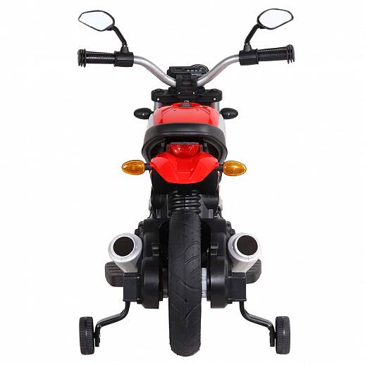 Мотоцикл двухколесный на аккум. 6V6AH*1,  2*15W, свет, звук, надувные колёса, красный, размер мотоцикла 107*53*72см. в Джамбо Тойз #14