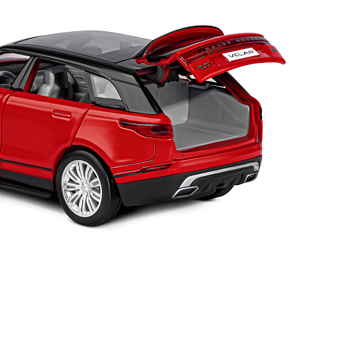 ТМ "Автопанорама" Машинка металлическая 1:32 Range Rover Velar, красный, откр. четыре двери, капот, багажник, свет, звук, инерция, в/к 17,5*12,5*6,5 в Джамбо Тойз #17