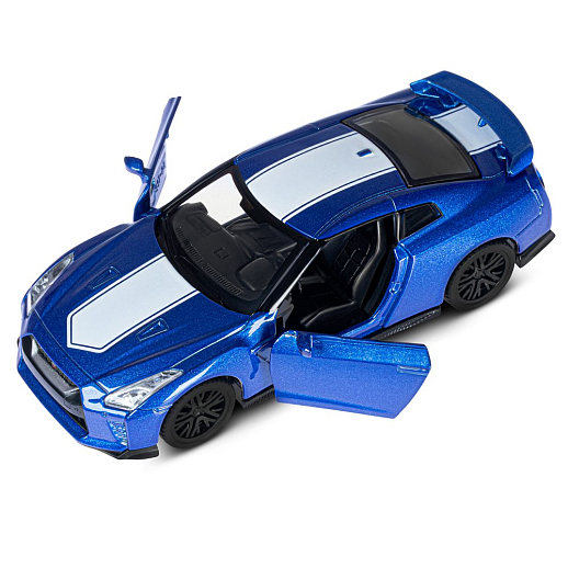 ТМ "Автопанорама" Машинка металлическая 1:42 Nissan GT-R (R35), синий, откр. двери, инерция, в/к 17,5*12,5*6,5 см в Джамбо Тойз #11