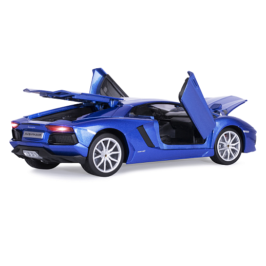 ТМ "Автопанорама" Машинка металлическая, 1:24 Lamborghini Aventador Coupe, синий, откр. двери и капот, свет, звук, свободный ход колес, в/к 24,5*12,5*10,5 см в Джамбо Тойз #8