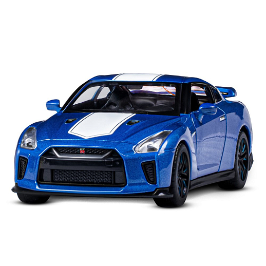 ТМ "Автопанорама" Машинка металлическая 1:32 Nissan GT-R (R35), синий, откр. двери, свет, звук, инерция в/к 18*13,5*9 см в Джамбо Тойз #4