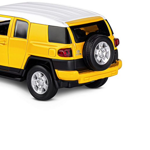 ТМ "Автопанорама" Машинка металлическая 1:32  Toyota FJ Cruiser, желтый, свет, звук, откр. двери, инерция, в/к 17,5*13,5*9 см в Джамбо Тойз #17