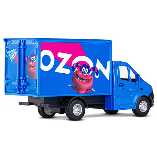 ТМ "Автопанорама" Машинка металлическая 1:28 ГАЗель NEXT OZON OZY, синий, откр. двери, задняя дверка фургона, свет, звук, инерция, в/к 24*14*12 см в Джамбо Тойз #7