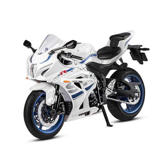 ТМ "Автопанорама" Мотоцикл металл. 1:12 SUZUKI GSX-R1000, белый, свободный ход колес, в/к 7,1 х 11,7 х 20,6 см в Джамбо Тойз #6