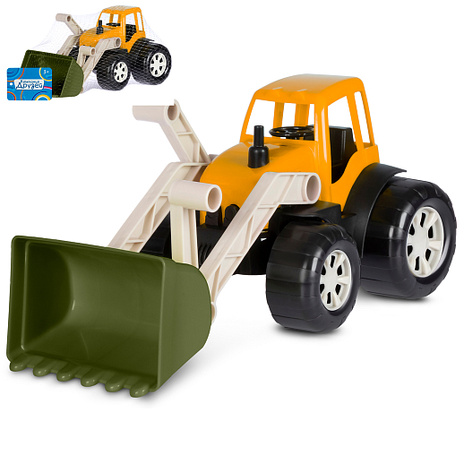 ТМ "Компания Друзей" Трактор с ковшом хаки-коричневый, в сетке 33х16х16 см в Джамбо Тойз