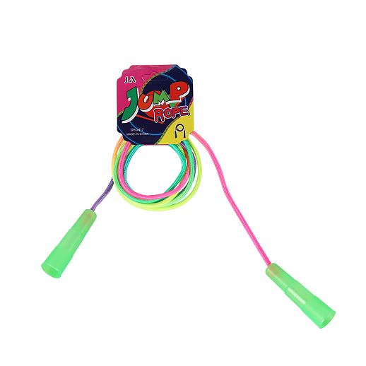 Скакалка, 2.2- 2.3м, веревка пластик, ручки разноцветный пластик,микс, в наборе 30 шт в Джамбо Тойз #2