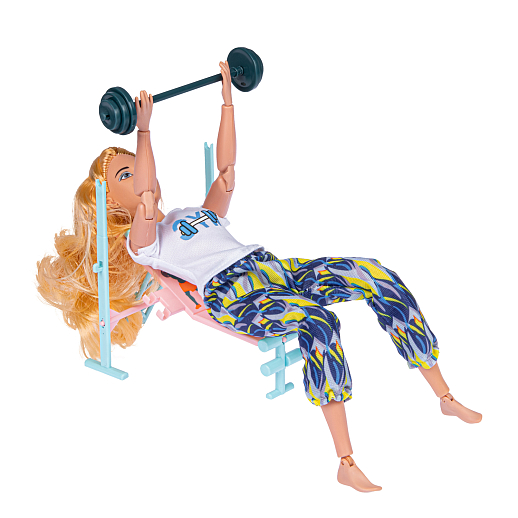 Кукла с гантелями и скамьей, в/к 23*6*31,5 см в Джамбо Тойз #6