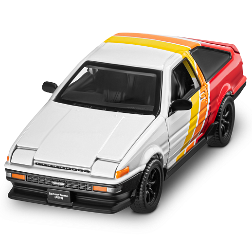Машинка металлическая 1:37 Toyota Sprinter Trueno (AE86), белый, тюнинг, откр. двери, свободный ход колес, в/к 23,5*10*4 см в Джамбо Тойз #5