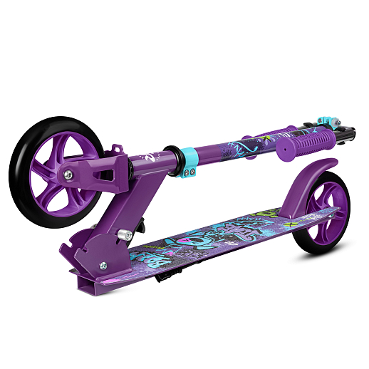 Самокат  из 100% стали с полиуретановым колесом диаметром 145 мм, подшипником ABEC-7 Ручка TRP и подставка для ногРазмер изделия: 76 * 32 * 96 смУпаковка: 1 шт / коробка, 23*12*68.5 см размер деки:: 51X12 см, фиолетовый в Джамбо Тойз #4