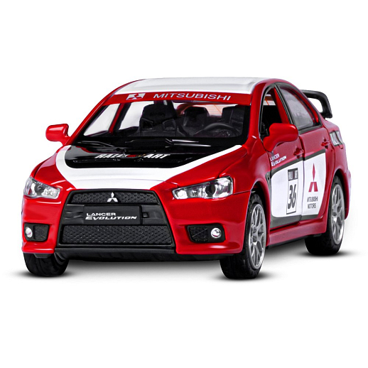 ТМ "Автопанорама" Машинка металлическая1:32 Mitsubishi Lancer Evolution, красный, откр. двери, капот и багажник, свет, звук, инерция, в/к 18*13,5*9 см в Джамбо Тойз #4