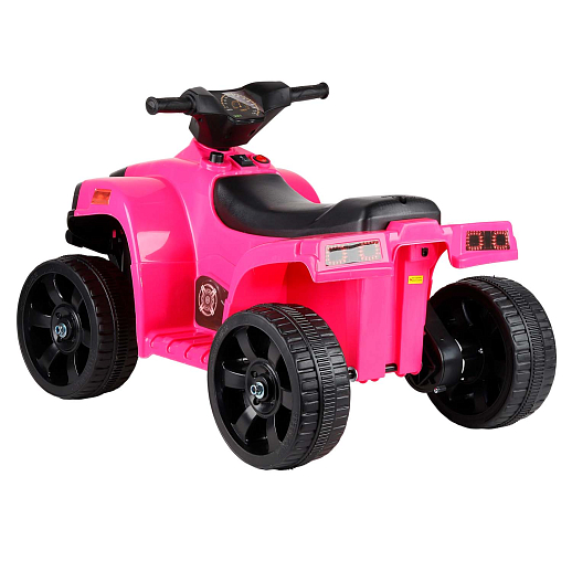 Детский квадроцикл, движение вперед/назад, свет, звук (мелодии Шаинского), пластиковые колёса, цвет розовый, в/к 62*35*28 в Джамбо Тойз #6
